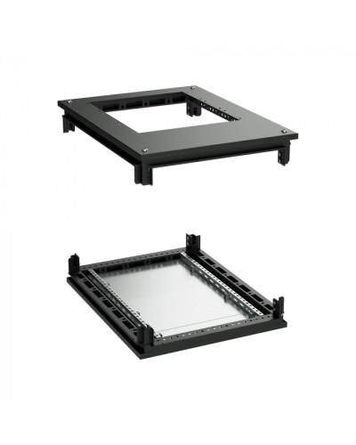 Крыша с фланцем и основание для 19 IT-CQE 800x800, RAL9005 DKC (R5RKTB88FITB) в Ставрополе Аксессуары для стоек и шкафов Pintop.ru