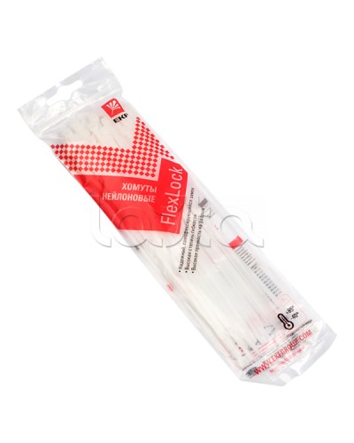 Хомут P6.6 стандартный (б), 3.6x200 (50шт) FlexLock PROxima EKF (plc-fl-ctsw-3.6x200-r) в Ставрополе Стяжки-хомуты Pintop.ru