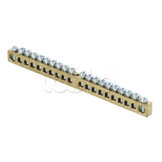 Шина PEN "ноль-земля" (6х9мм) 20 отверстий латунь крепеж по центру EKF PROxima (sn0-63-20)