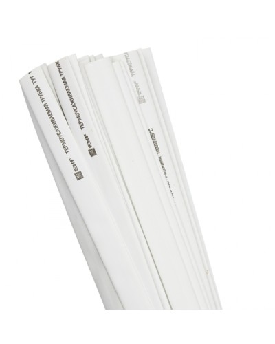 Термоусаживаемая трубка ТУТ нг 12/6 белая в отрезках по 1м EKF PROxima (tut-12-w-1m) в Ставрополе Аксессуары для кабель-канала Pintop.ru