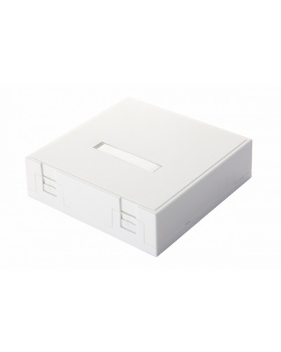Настенная коробка 2-портовая с катушкой намотки запаса, белый Eurolan (12B-05-02WT) в Ставрополе Розетки компьютерные и телефонные Pintop.ru