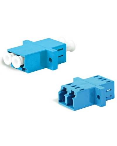 Адаптер оптический проходной LC/UPC-LC/UPC, SM, duplex, корпус пластиковый, синий, белые колпачки LC/UPC-LC/UPC Hyperline FA-P11Z-DLC/DLC-N/WH-BL в Ставрополе Проходные адаптеры и розетки оптические Pintop.ru