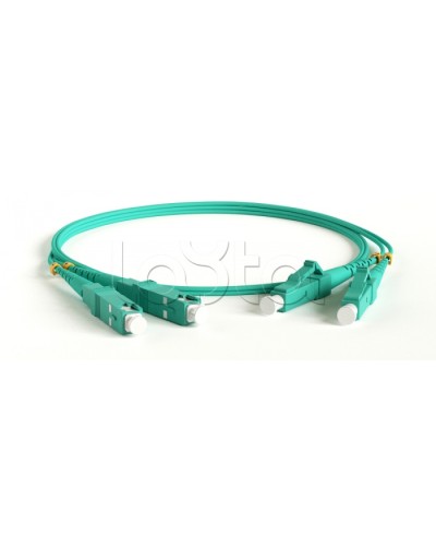 Патч-корд волоконно-оптический Hyperline FC-D2-503-LC/PR-SC/PR-H-2M-LSZH-AQ в Ставрополе Патч-корды оптические Pintop.ru