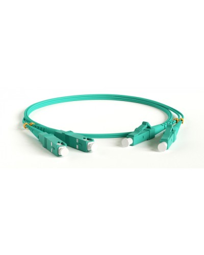 Патч-корд волоконно-оптический Hyperline FC-D2-503-SC/PR-ST/PR-H-15M-LSZH-AQ в Ставрополе Патч-корды оптические Pintop.ru