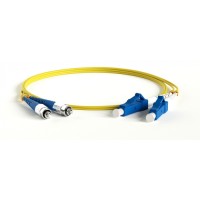 Патч-корд волоконно-оптический Hyperline FC-D2-9-FC/UR-LC/UR-H-0.5M-LSZH-YL