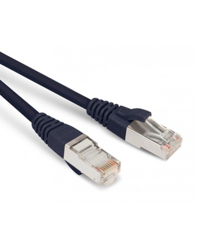 Патч-корд RJ45-RJ45, 4 пары, STP, кат.5е, LSZH (1м) Hyperline PC-LPM-STP-RJ45-RJ45-C5e-1M-LSZH-BK в Ставрополе Патчкорды (медные) Pintop.ru