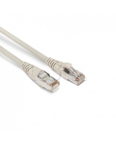 Патч-корд RJ45-RJ45, 4 пары, STP, кат.5е, LSZH (1м) Hyperline PC-LPM-STP-RJ45-RJ45-C5e-1M-LSZH-GY в Ставрополе Патчкорды (медные) Pintop.ru