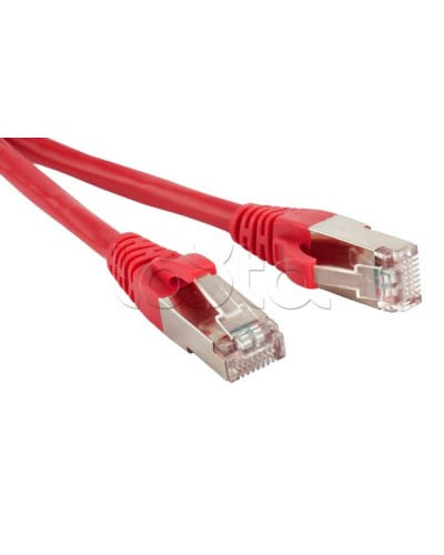 Патч-корд RJ45-RJ45, 4 пары, STP, кат.5е, LSZH (2м) Hyperline PC-LPM-STP-RJ45-RJ45-C5e-2M-LSZH-RD в Ставрополе Патчкорды (медные) Pintop.ru