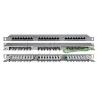 Патч-панель высокой плотности 19", 0.5U, 24 порта RJ-45, категория 5E, Dual IDC, экранированная Hyperline PPHD-19-24-8P8C-C5E-SH-110D