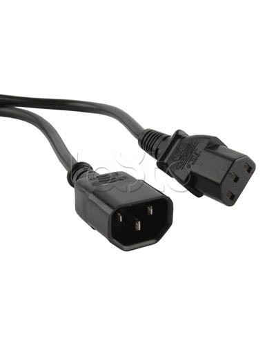 Кабель питания монитор-компьютер Hyperline PWC-IEC13-IEC14-5.0-BK в Ставрополе Патч-корды и пигтейлы Pintop.ru