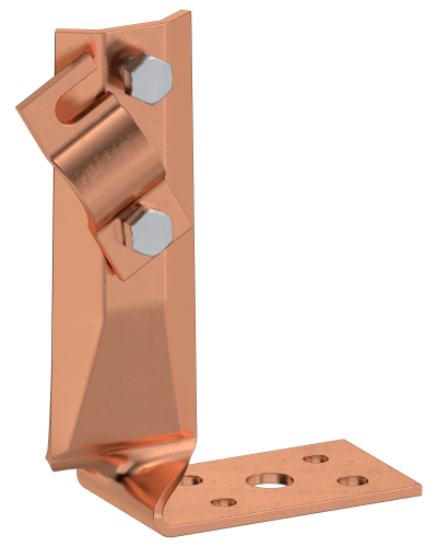 Держатель проводника круглого 6-10мм винтовой угловой скрученный h=70мм медь IEK (ZDP87-50-1-16-70) в Ставрополе Крепеж Pintop.ru