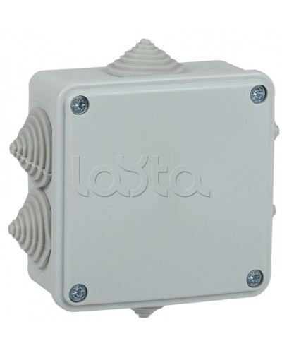 Коробка монтажная 100х100х45 мм IP44 6 вводов IEK (UKO11-100-100-045-K41-44) в Ставрополе Распределительные коробки Pintop.ru