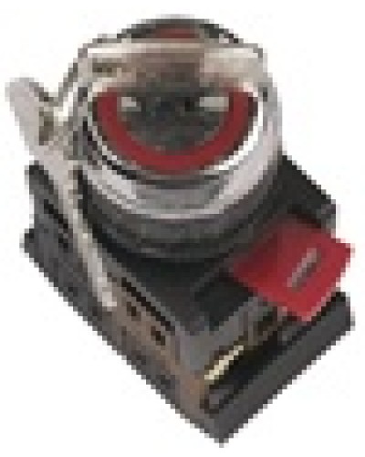 Переключатель AKS-22 с ключом на 2 фиксир.положения I-O 1з+1р черный IEK BSW10-AKS-2-K02 в Ставрополе Аксессуары для стоек и шкафов Pintop.ru