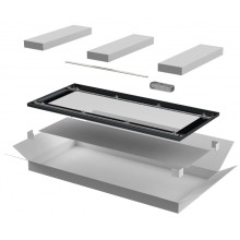 ITK LINEA N Дверь стеклянная 600мм шкафа 38U чер. (LN05-38U6X-DR)