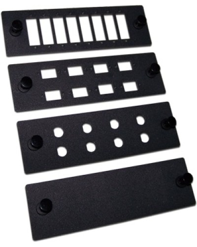 Панель адаптерная на 8 дуплексных SC адаптеров, для кроссов LAN-FOBM, черная LANMASTER LAN-APM-8DP в Ставрополе Аксессуары для стоек и шкафов Pintop.ru