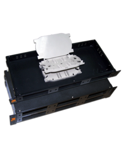 Кросс оптический 19 стоечный на 6 адаптерных панелей, 2U, с 4-мя сплайс-кассетами LANMASTER LAN-FOBM-RM-6P в Ставрополе Кросс оптический Pintop.ru