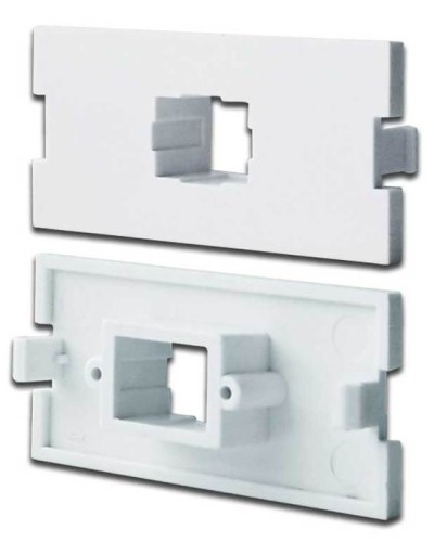 Вставка модульная под SC симплексный адаптер в розетку LAN-MB, белая LANMASTER LAN-MBP-1SC-WH в Ставрополе Коннекторы Pintop.ru