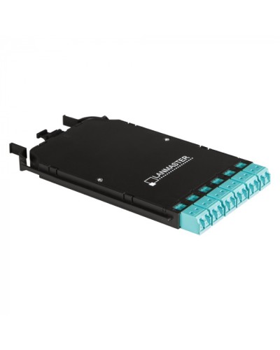 Компактная MPO кассета OS2, 12xLC, тип B, низкие потери, черная LANMASTER (LAN-MCCB-1M-12LC/OS2) в Ставрополе Патч-корды оптические Pintop.ru