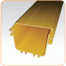 Крышка прямой секция оптического лотка, 100x120 мм, 2 метра, желтая LANMASTER LAN-OT100x120-CVR