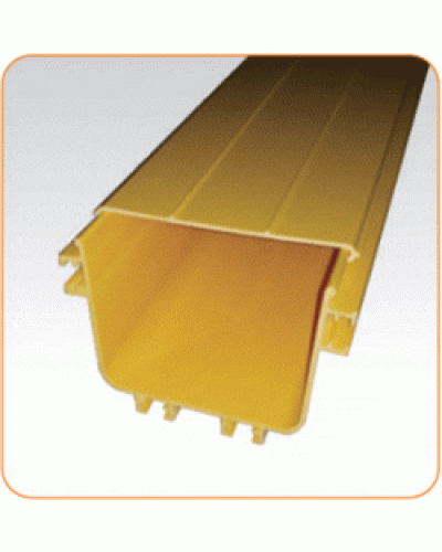 Крышка прямой секция оптического лотка, 100x240 мм, 2 метра, желтая LANMASTER LAN-OT100x240-CVR в Ставрополе Аксессуары для кабель-канала Pintop.ru