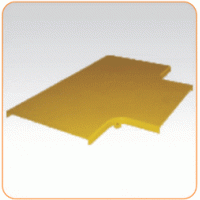 Крышка Т-соединителя оптического лотка 120 мм, желтая LANMASTER LAN-OT120-ETC