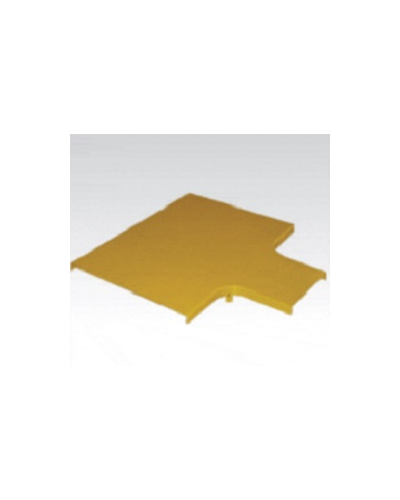 Крышка горизонтального отвода с лотка 240 мм на лоток 120 мм, желтая LANMASTER LAN-OT240-HT120C в Ставрополе Аксессуары для кабель-канала Pintop.ru