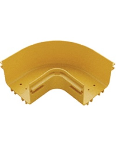 Поворот 90° оптического лотка горизонтальный 360 мм, желтый LANMASTER LAN-OT360-HC90 в Ставрополе Аксессуары для кабель-канала Pintop.ru