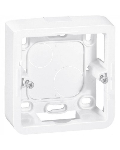 Коробка накладная, глубина 30 мм, белая Mosaic Legrand 080280 в Ставрополе Аксессуары для кабель-канала Pintop.ru