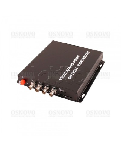 Приёмник 4 каналов видео оптический OSNOVO RA-H4/1F в Ставрополе Видеоусилители, Модуляторы, Делители Pintop.ru