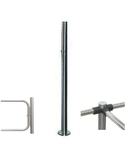 Стойка с отверстием под стопорный механизм промежуточная Т-образная BH02 2-16 PERCo в Ставрополе Ограждения Pintop.ru