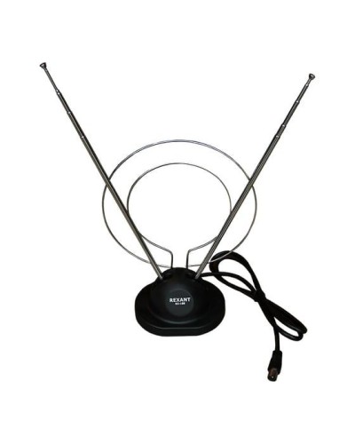 Антенна комнатная телескопическая на подставке «Усы+кольцо», RX-100 REXANT 34-0100 в Ставрополе Системы видеонаблюдения Pintop.ru