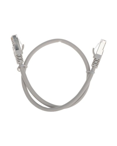 Патч-корд S/FTP, CAT 6A (10G), RJ45-RJ45, 28AWG, LSZH, серый, 0,5м REXANT 02-0390-05 в Ставрополе Патчкорды (медные) Pintop.ru
