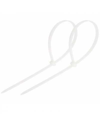 Хомут-стяжка нейлоновый 5х400 мм белый (100шт/уп) REXANT 07-0400 в Ставрополе Стяжки-хомуты Pintop.ru