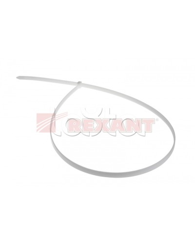 Хомут-стяжка нейлоновый 9х900 мм белый (100шт/уп) REXANT 07-0900 в Ставрополе Стяжки-хомуты Pintop.ru