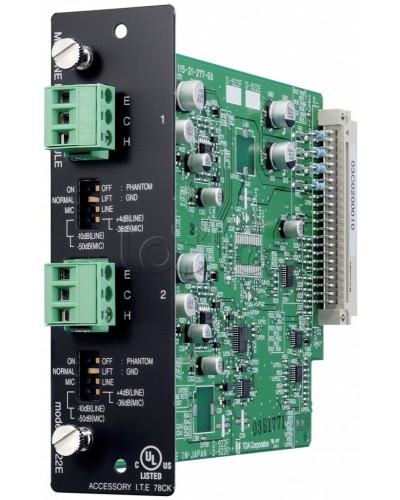 Модуль микрофонных / линейных входов (моно, 20 бит) TOA D-922E в Ставрополе Системы оповещения и трансляции TOA Pintop.ru