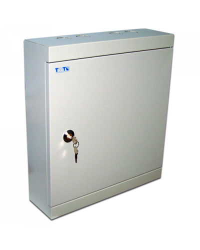 Настенный распределительный бокс, 40 плинтов, 400 пар, металл, с замком TWT (TWT-DB10-40P/KM) в Ставрополе Кросс оптический Pintop.ru