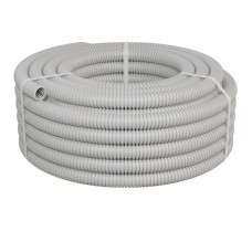 Труба ПНД-FRUF гофрир. легкая, с зондом, без галогена, трудногорючая, атмосферостойкая,цвет серый, диам. 32мм (25м) Экопласт (20132HFR-UF)