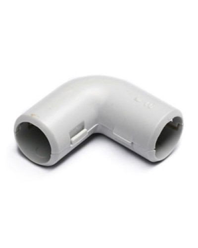 Угол 90° (из двух частей) для труб D16 мм, без галогена Экопласт 41216HF в Ставрополе Повороты, муфты, тройники Pintop.ru