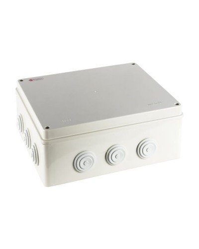 Коробка огн. Е110 о/п, 300х250х120,12 вых.,IP65, 4Р серый Экопласт (43080HF-GR) в Ставрополе Распределительные коробки Pintop.ru