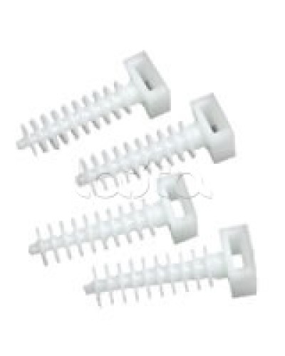 Держатель хомутов для установки в отверстиях D8 мм 37х13 мм Экопласт 47214 в Ставрополе Крепеж: Дюбели, шурупы, саморезы Pintop.ru