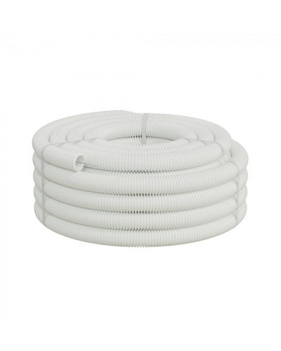 Труба ПП HF-FR гофрир. тяжелая, с зондом, без галогена, ПЛЛ 32мм Экопласт (61132HFR-W) - Труба ПП HF-FR гофрир. тяжелая, с зондом, без галогена, ПЛЛ диам.32мм ПВ-0 (25м) цвет белый 1 палл.=1200м Экопласт в Ставрополе Труба гофрированная Pintop.ru