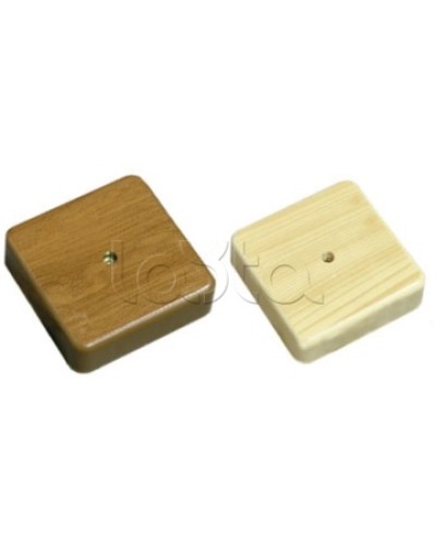 Коробка 1 постовая распред. 75х75х20 c текстурой дерева (сосна) Экопласт 72908P в Ставрополе Распределительные коробки Pintop.ru