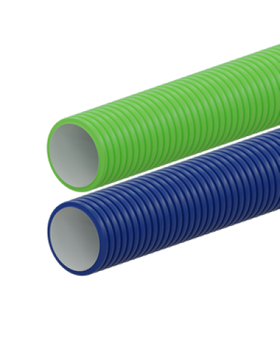 Вентиляционная труба гибкая двустенная для воздуховода (ПНД), антистатическая и антибактериальная D90мм, цвет фиолетовый (1шт=50м) Экопласт (803090VT) в Ставрополе Труба гофрированная Pintop.ru