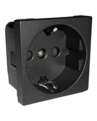 Розетка с заземляющими контактами и защитными шторками, (черный бархат) LK45 Экопласт (851408) в Ставрополе Аксессуары для кабель-канала Pintop.ru