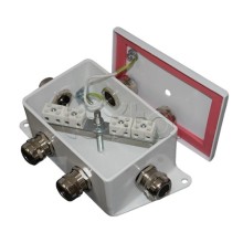 Коробка монтажная огнестойкая Гефест КМ-О (4к)-IP66-d, шесть вводов 120х80х68