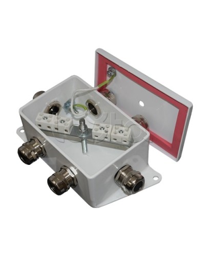 Коробка монтажная огнестойкая Гефест КМ-О (8к)-IP66-d, шесть вводов 120х80х68 в Ставрополе Распределительные коробки Pintop.ru