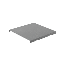 Крышка на угол внешний вертикальный 80х500 мм с разворотом трассы на 180 гр. "ПЛЮС" INOX304 КМ-Профиль (KVLTDplus90-80-500 INOX304)