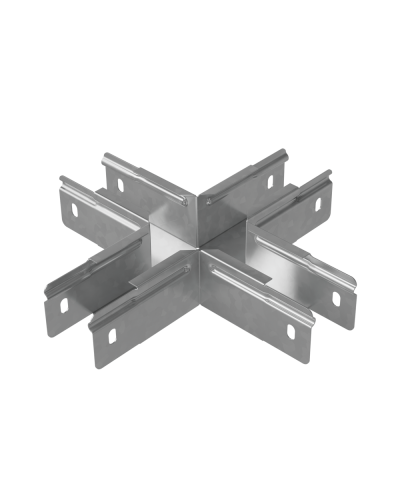 Х-разветвитель прямой 50х50 мм ПЛЮС HD КМ-профиль (PXDplus50-50 HD) в Ставрополе Аксессуары для лотков Pintop.ru