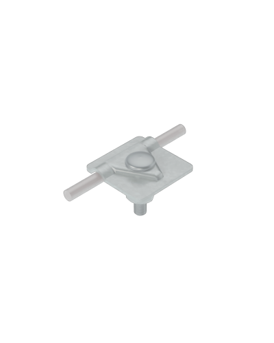 Универсальный соединитель для прутка Ø 5-10 мм с 1 пластиной 40х40 мм TD КМ-Профиль (USM-D5-10 TD) в Ставрополе Аксессуары для лотков Pintop.ru