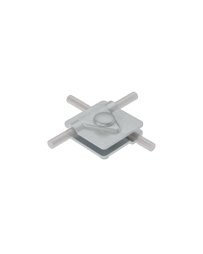 Универсальный соединитель для прутка Ø 5-10 мм с 2 пластинами 40х40 мм КМ-Профиль (2USM-D5-10) в Ставрополе Аксессуары для лотков Pintop.ru